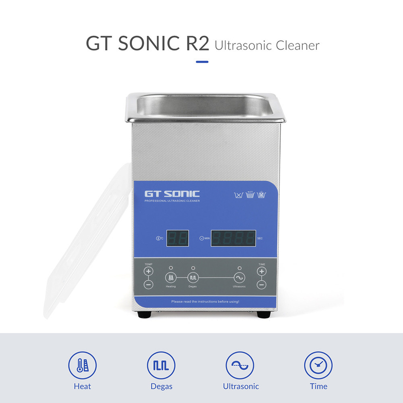 2L GT SONIC Ultrasonic Cleaner 100W Heat Power Small Ultrasonic Parts Cleaner